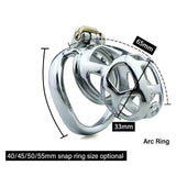 Upgraded Snug Cobra Chastity Cage 2.56 Inch Long front | 3d-chastity