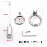 Urethral Inverted Chastity Device - Wrench Version lock and ring | 3d-chastity