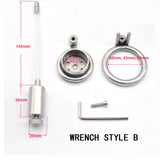 Urethral Inverted Chastity Device - Wrench Version size and shape | 3d-chastity