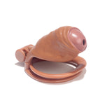 V3.0 Men's Simulated Penis Chastity Cage lock and ring | 3d-chastity