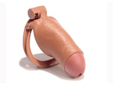 V3.0 Men's Simulated Penis Chastity Cage material finish close | 3d-chastity