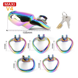 V4 Rainbow Steel Chastity Cage product photo 17 of | 3d-chastity