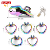 V4 Rainbow Steel Chastity Cage product photo 15 of | 3d-chastity
