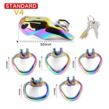 V4 Rainbow Steel Chastity Cage product photo 16 of | 3d-chastity