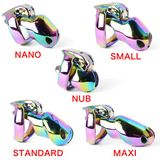V4 Rainbow Steel Chastity Cage main product | 3d-chastity
