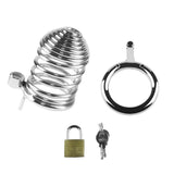 Vertical Multiple Loop Chastity Cage wearing | 3d-chastity