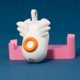 White Angel Chastity Cage material finish close | 3d-chastity