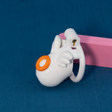 White Angel Chastity Cage wearing | 3d-chastity