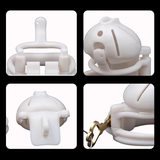 White Male Chastity Cage size and shape | 3d-chastity