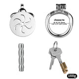 Wind and Fire Wheel Flat Chastity Lock front | 3d-chastity