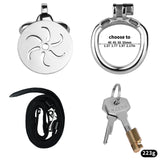 Wind and Fire Wheel Flat Chastity Lock rear | 3d-chastity