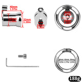 WrenchLock Negative Chastity Cage rear | 3d-chastity