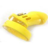 Plastic Chastity Cage Yellow full kit | 3d-chastity